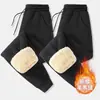 Nueva colección de invierno: Pantalones deportivos gruesos con forro de polar para hombre y mujer, adecuados para usar al aire libre, con forro de polar de lana de cordero, disponibles en tallas grandes, con corte holgado y puños elásticos, perfectos para uso casual.