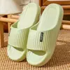 Novas Chinelos de Casa Listrados Sola Grossa Absorção de Choque Confortáveis Flip-Flops de EVA para Homens e Mulheres Banheiro Antiderrapantes Silenciosos Chinelos Atacado
