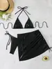 Conjunto de Biquíni Novo Transfronteiriço Europeu e Americano 2025, Tecido Brilhante Sexy de Corte Justo, Biquíni de Garota Popular para Balada Item Quente