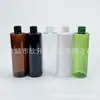 Garrafa PET 200ml frasco preto de ombro reto, frasco de isca, frasco de óleo essencial, frasco de medicamento líquido, sub-frasco de shampoo, frasco de hidrolato