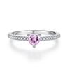 Anillo de Plata S925 Nuevo de Mu Jing con Diamante de Alto Carbono 5*5 Moda Corazón Anillo de Diamante Pequeño Joyería para Mujer Regalo