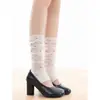 Calcetines de medio pie de lunares con lazo estilo coreano para otoño e invierno, calcetines sin pie estilo ballet JK japonés Miu Miu estilo chica rica para mujer