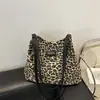 Estampa de Leopardo Trabalho Comutador Estilo Western Grande Capacidade 2024 Tendência Outono Novo Moda Casual Bolsa Tote de Ombro para Sob o Braço
