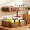 Estante de almacenamiento de escritorio, aparador vintage, caja de almacenamiento de bocadillos y tazas para sala de estar, canasta multicapa para verduras y frutas de encimera de cocina