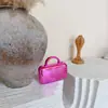 Bolsa Quadrada de Corrente Acrílica da Moda Transfronteiriça, Bolsa de Mão Estruturada Brilhante, Bolsa Transversal
