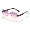 Rain Óculos de Sol Infantil Novo Sem Armação Coração Fatiado Transfronteiriço com Lentes Degradê, Óculos de Sol da Moda para Proteção Solar ao Ar Livre