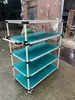 Carrito de Vuelco Antiestático de Tubería Lean Banco de Trabajo de Taller de Materiales Multicapa Carrito de Mano Móvil Experimental, Fijo Multifuncional,