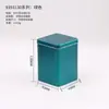 Caixa de lata quadrada, hermética, para embalar pequenas porções de chá de tangerina verde, caixa de metal para grãos de café, caixa de metal quadrada fosca, feita sob medida