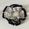 Scrunchie Listrado Retro Simples Elástico para Coque Alto Novo Acessório de Cabelo