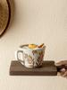 Taza de gres pintada a mano taza de cerámica para leche y café taza de desayuno de alto valor