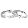 Anillos de Pareja Corazón a Corazón Modelo Nuevo 2025 para Hombres y Mujeres, Anillos Abiertos Sencillos con Forma de Corazón Japoneses y Coreanos de Nicho