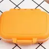 Suministro directo de fábrica caja pequeña de medicinas de 3 compartimentos portátil mini Compartimento Caja de almacenamiento de 3 compartimentos Caja de medicinas redonda ovalada cuadrada impresión
