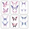 Calcomanía de Tatuaje de Mariposa Impermeable Duradera Cielo Estrellado Pareja Jugo de Frutas Brazo Espalda de Mujer No Reflectante Ins Chica Dopamina