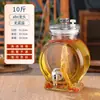 Frasco de Vino Sellado Botella Vacía Vino Medicinal de Ginseng Frasco de Vino Barril de Vino Frasco de Vino Casero Botella de Vidrio para Vino Casero Hogar