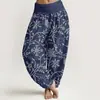 Pantalones Casuales Versátiles de Moda Estilo Nuevo 3D Estampado Digital Europeo y Americano Transfronterizo Pantalones Tailandeses para Mujer de Algodón Puro Estampado Directo Pantalones Largos de Primavera y Verano