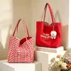 2026 Nova Bolsa Casual de Lona Estilo Coreano para Estudantes, Grande Capacidade para o Dia a Dia e Passeios, Bolsa Tote de Ombro Único