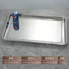 Forma Quadrada Retangular de Aço Inoxidável Extra Grande 100*65 Bandeja para Arroz Cozido no Vapor Bandeja para Churrasco Bandeja para Peixe Assado Bandeja para Uso Comercial em Banquetes