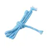 Cuerda de poliéster de color de 5 mm, núcleo redondo, resistente al desgaste, cuerda de amarre, cuerda tejida a mano para bricolaje, colgante creativo para llavero