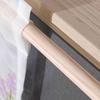 Varilla Telescópica de Madera Maciza Sin Taladrar Cortina para Ventana Pequeña Cortina de Ducha Mini Cortina de Puerta Cortinero Medio Barra para Toallas Pequeña Ultra Fina