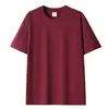 Camiseta 180g Algodão Puro Fabricante Fornecimento Camiseta de Verão Masculina Manga Curta Camada Base Top Casual Solto Gola Redonda