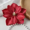 Flor Artificial Clematis Presilha de Cabelo Adorno de Cabeça Casamento Decoração de Casa Presente Flor Decorativa Tecido de Seda Flor Artificial DIY