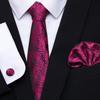 Spot de alta qualidade de poliéster gravata de seda dos homens flor de caju padrinho homem Casamento gravata bolso conjunto Jacquard