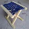 Taburete Plegable Portátil de Madera Maciza de Espino para Uso Doméstico Pequeño para Niños y Adultos, Silla de Exterior, Silla de Pesca, Taburete