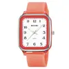 Reloj de Examen Estudiante Simple y Elegante con Esfera Cuadrada y Movimiento de Cuarzo, Reloj de Pulsera Resistente al Agua 50m, Venta al por Mayor desde la Fuente