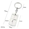 Chaveiro de cola dupla face em branco Chaveiro de metal personalizado Pingente de presente pequeno comemorativo pode ser gravado e impresso com logotipo