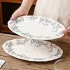 Platos de Cerámica Retro Franceses, Vajilla para el Hogar, Tazones para Arroz, Platos para Cocinar, Platos para Platos Fríos, Tazones y Platos de Alto Valor, Regalos para la Casa Nueva