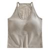 Estilo Nuevo de Otoño Ropa Interior Térmica Engrosada Cepillada Camisola de Sujetador para Mujer Chaleco Integrado con Almohadilla en el Pecho Encaje Ropa Exterior