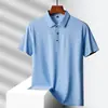 21 Cores Camiseta Polo Masculina de Manga Curta Poliamida Ice Silk Sem Costura Camisa Polo Masculina de Alta Qualidade Camiseta Polo Masculina de Manga Curta