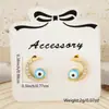 Pendientes de distrito Lu estilo INS lindos geométricos ojos de luna azul pendientes de personalidad de nicho pendientes nuevos para mujer suministro transfronterizo