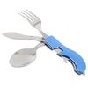 Cubiertos combinados multifuncionales para exteriores de acero inoxidable de fábrica, directos, para camping, plegables y desmontables, cuchillo, tenedor y cuchara
