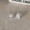 Pendientes de botón de perla de camelia estilo Chanel estilo francés, pendientes de pétalos tridimensionales con forma de corazón de niña dulce, pendientes de temperamento de alto grado