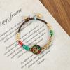 Diseño Nicho Retro Nepalés Método Antiguo Cuentas de Cobre Pulsera Femenina Estilo Xizang Estilo Étnico Distintivo Simple Tejido Pulsera Azul