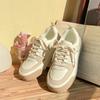 Baikuang 2022 Otoño Nuevos Zapatos Casuales Combinables de Suela Gruesa Blancos Zapatos de Lona de Cuero para Mujer Zapatos de Calle de Moda