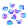Hada Flor de Lirio del Valle de Vidrio Gradiente Flor Colorida Tapa Colgante para Joyería Hecha a Mano DIY Accesorios Colgante Pendientes Collar Materiales para Cuentas