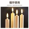 Vela LED artificial de cera para poste, vela eléctrica, accesorios para fiestas de bodas, velas digitales, adornos de luz ambiental, luz de vela
