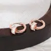 Pendientes de Aro con Forma de Cintura de Metal con Pedrería Estilo Europeo y Americano de Plata de Ley S925 para Mujer, Pendientes de Lujo Ligero de Nicho