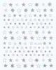 Adesivos para Nail Art de Estrela de Quatro Pontas, Estrelas Douradas e Prateadas, Designs de Estrelas Pretas e Brancas, Decalques com Adesivo Atrás, Adesivos de Unha Populares Transfronteiriços