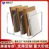 Porta Revistas de Acrílico de 3 Ranuras Transparente Vertical de Escritorio Carpeta para Libros Estante de Almacenamiento Personalizado