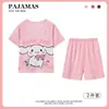 Pijamas de Verano de Algodón Imitación para Niños Pantalones de Manga Corta Niños y Niñas Ropa para Bebé con Aire Acondicionado Niños Grandes Traje Ropa para el Hogar para Padres e Hijos