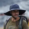 Sombrero de Vaquero Occidental, Sombrero de Pescador, Sombrero de Sol con Protección UV para Mujer, Sombrero de Sol para Exteriores, Sombrero para Senderismo, Ala Ancha para Hombre, Circunferencia de Cabeza Grande