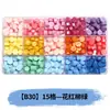 Perlas de cera octogonales, 100 estilos en compartimentos separados, perlas de cera para sellos de cera, empaque de caja de color mixto, venta al por mayor