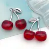 12 Peças/Pacote Acessórios DIY Liga de Esmalte Frutas Cereja 3D Pulseira Colar Pingente Brincos Acessórios de Orelha Enfeites Pendurados