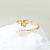 Anillo Arvaleff de Plata S925 Perla de Agua Dulce Natural Anillo de Pentagrama Apertura Ajustable Transfronterizo
