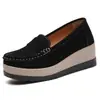 Otoño 2024 Nuevos Zapatos de Madre de Gamuza Ligeros Cómodos Zapatos de Plataforma con Cuña Casuales para Mujer Zapatos de una Sola Capa que Aumentan la Altura