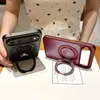 Aplicável à Capa de Celular Magnética Fosca Huawei PuraX View com Suporte Giratório P90pro Anel Estrela Aurora Capa Protetora