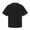 Yidao Vintage 2026 Verano Nuevo Estilo Callejero Americano Diseño de Nicho Color Sólido Plisado Remache Cuello en V Holgado Manga Corta